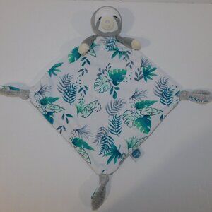 Mary Meyer Little Knottie Gray Sloth Green Leaves Security Blanket Baby Lovey